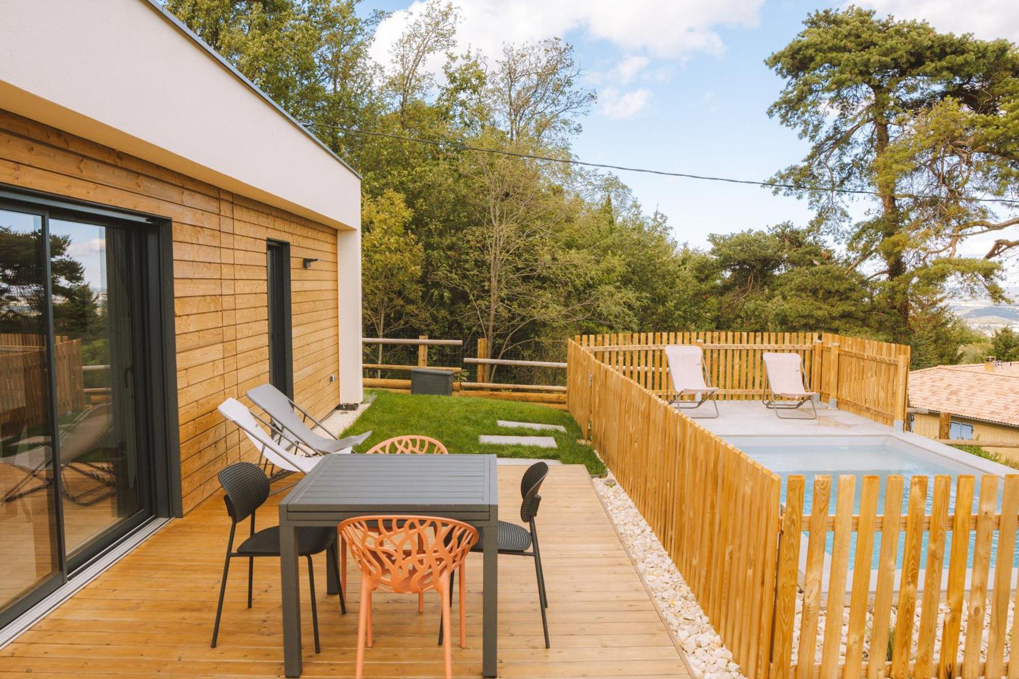La Booa - Ecolodge En Ardeche - Piscine Privee - Ecolodgite Ozon  ภายนอก รูปภาพ