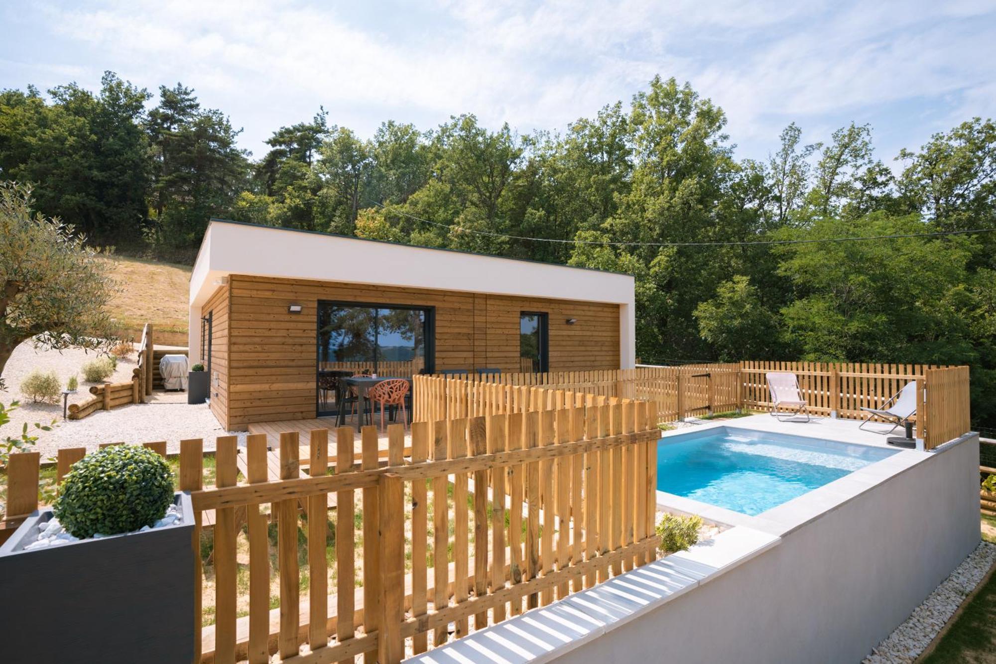 La Booa - Ecolodge En Ardeche - Piscine Privee - Ecolodgite Ozon  ภายนอก รูปภาพ
